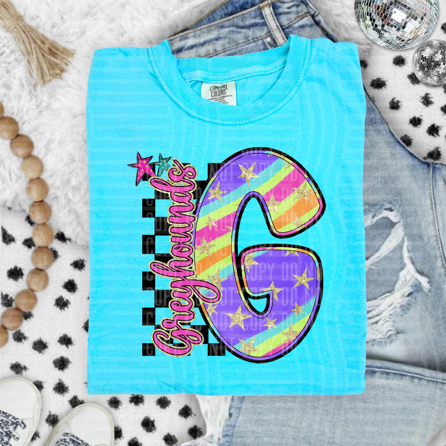 Rainbow Swirl Initial -Dropdown + Custom option - Digital Download 300DPI PNG FILE