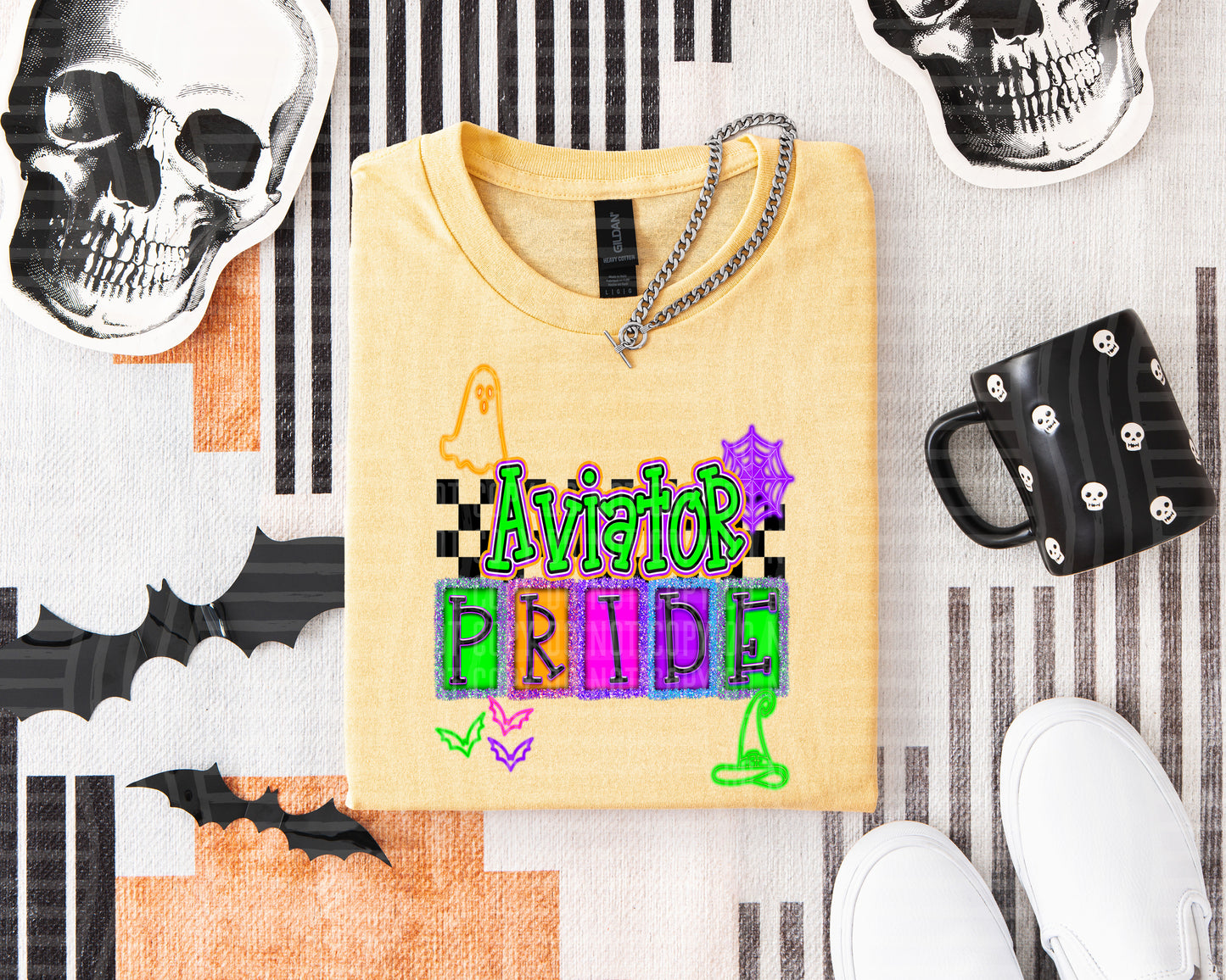 Halloween Pride -NEON GLOW - Dropdown + Custom option - Digital Download 300DPI PNG FILE