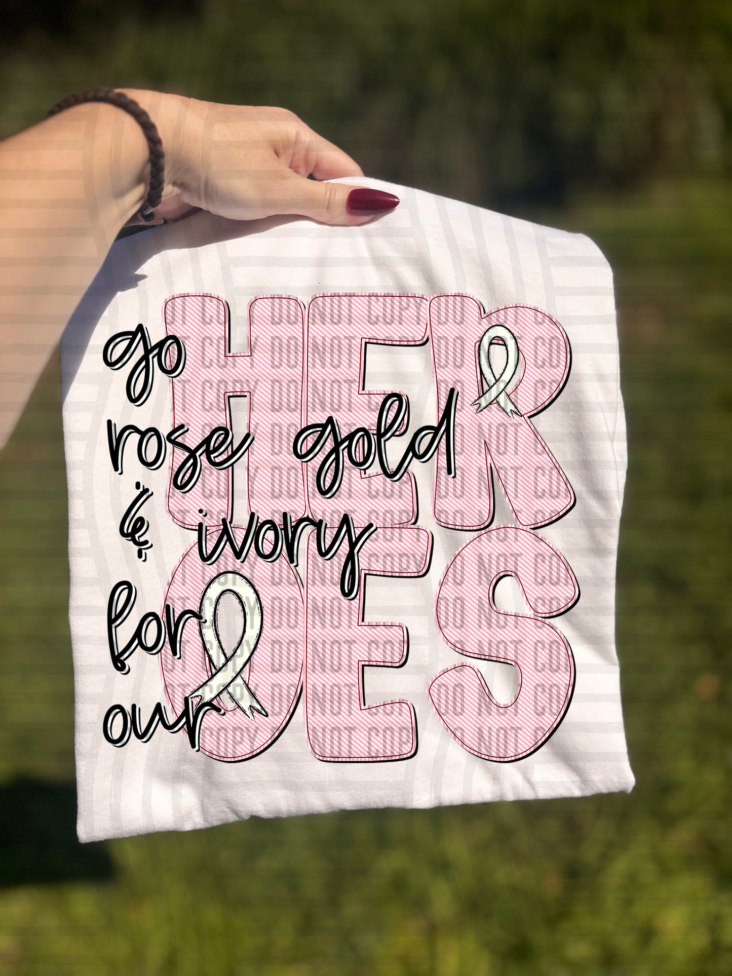 SMA awareness ROSE GOLD/IVORY - 300DPI PNG FILE