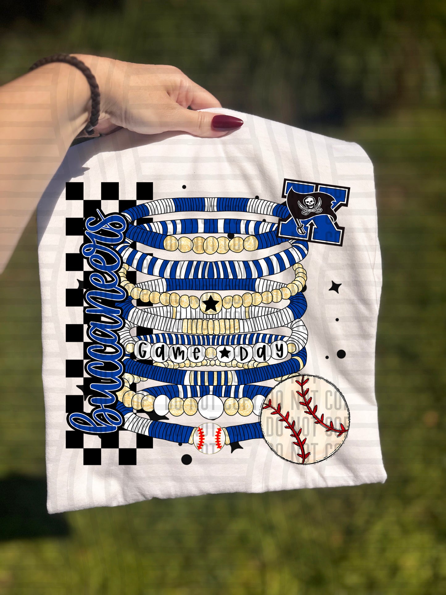 CUSTOM GAME DAY BRACELET - Digital download 300DPI PNG FILE