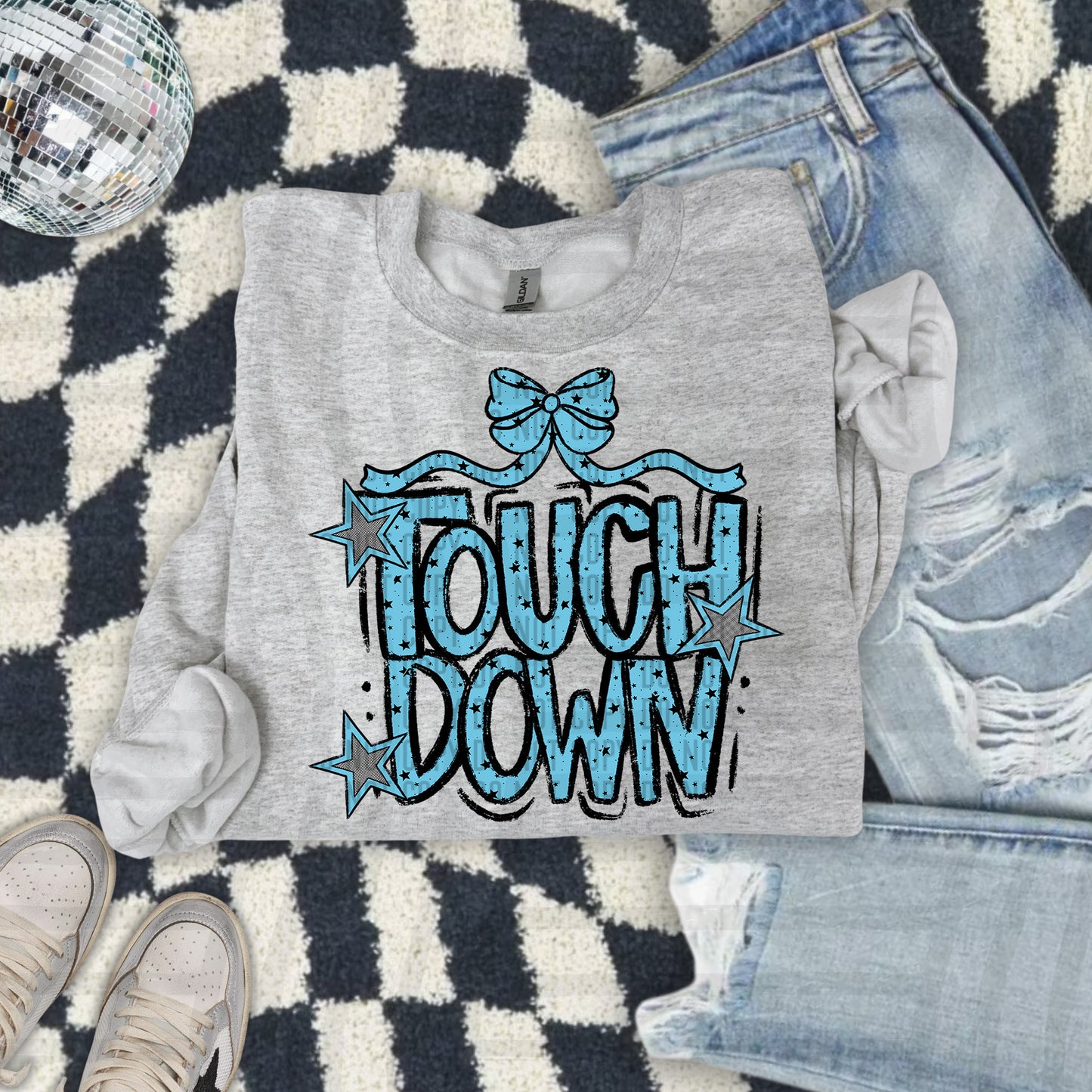 Touch Down Bow - Choose your color - Digital Download 300DPI PNG FILE