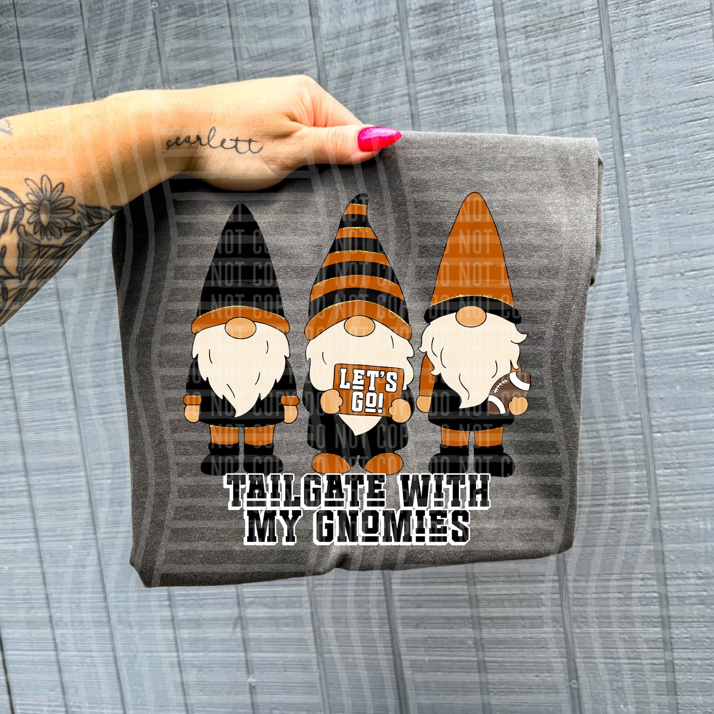 Tailgate with my gnomies - Color Dropdown Digital Download 300DPI PNG FILE