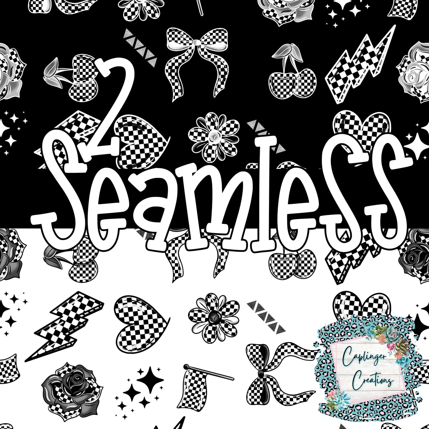 Digital Paper SEAMLESS- BW checks - Digital download 300DPI PNG FILE