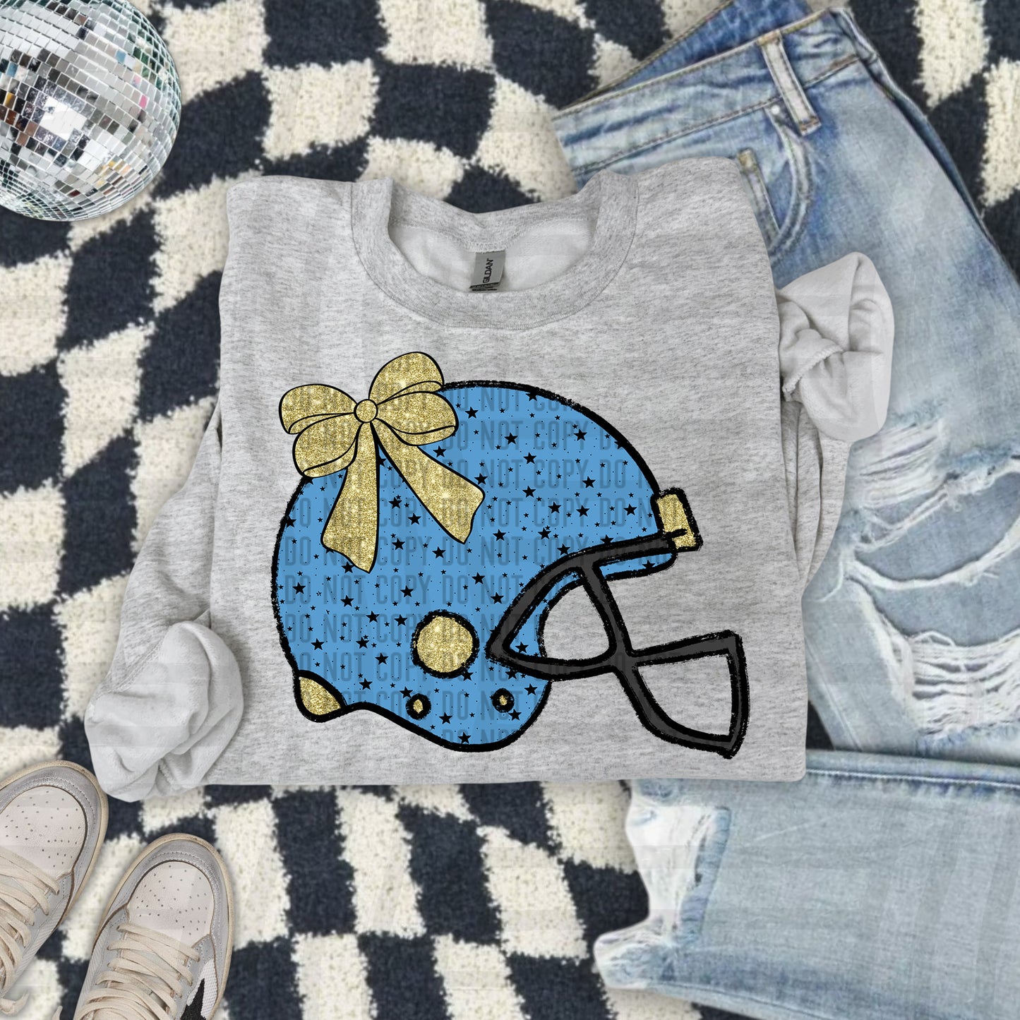 Football w/gold accents - Choose your color - Digital Download 300DPI PNG FILE