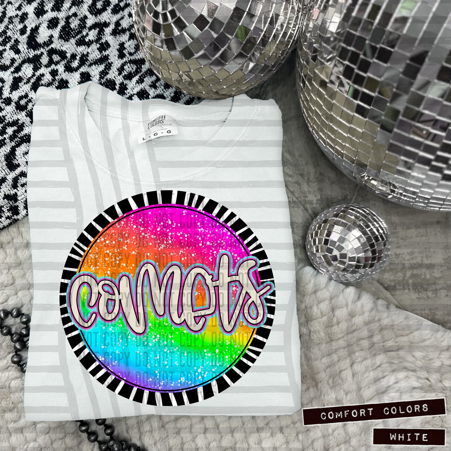 Rainbow Splatter Circles Mascots - Digital Download 300DPI PNG FILE