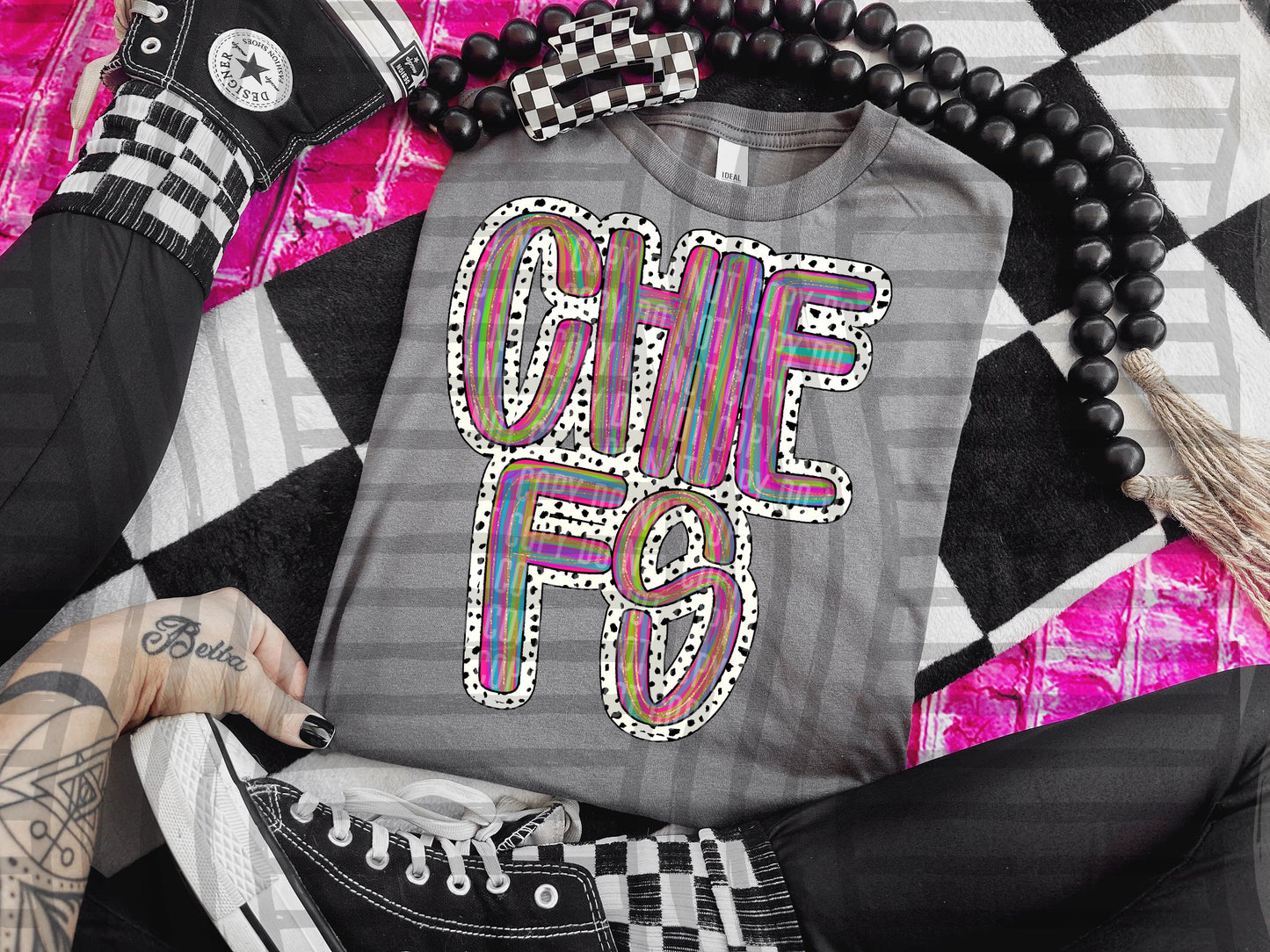 Pink Brushstrokes Dots - Dropdown + CUSTOM- Digital Download 300DPI PNG FILE