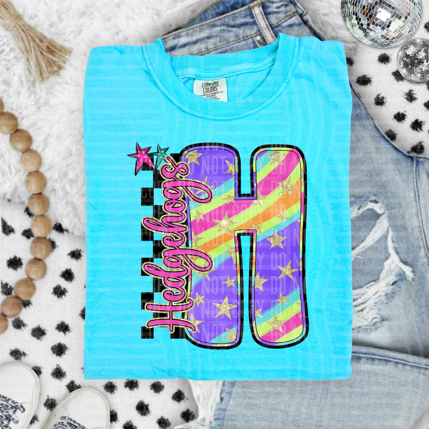 Rainbow Swirl Initial -Dropdown + Custom option - Digital Download 300DPI PNG FILE