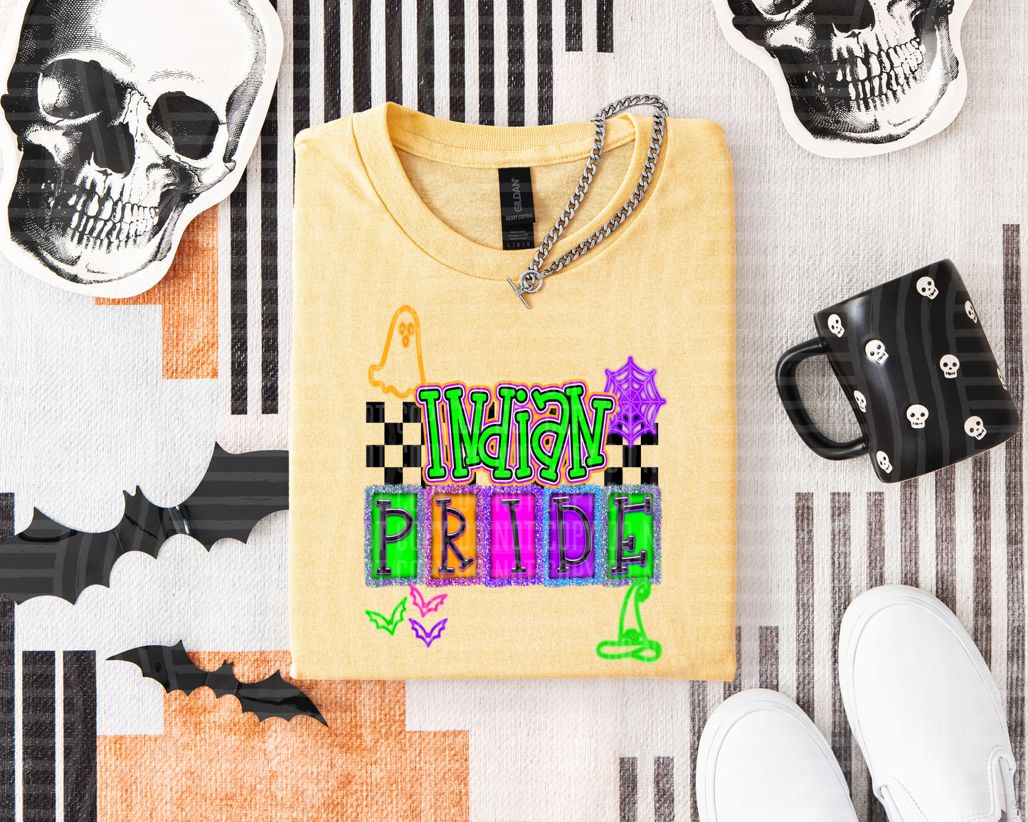 Halloween Pride -NEON GLOW - Dropdown + Custom option - Digital Download 300DPI PNG FILE