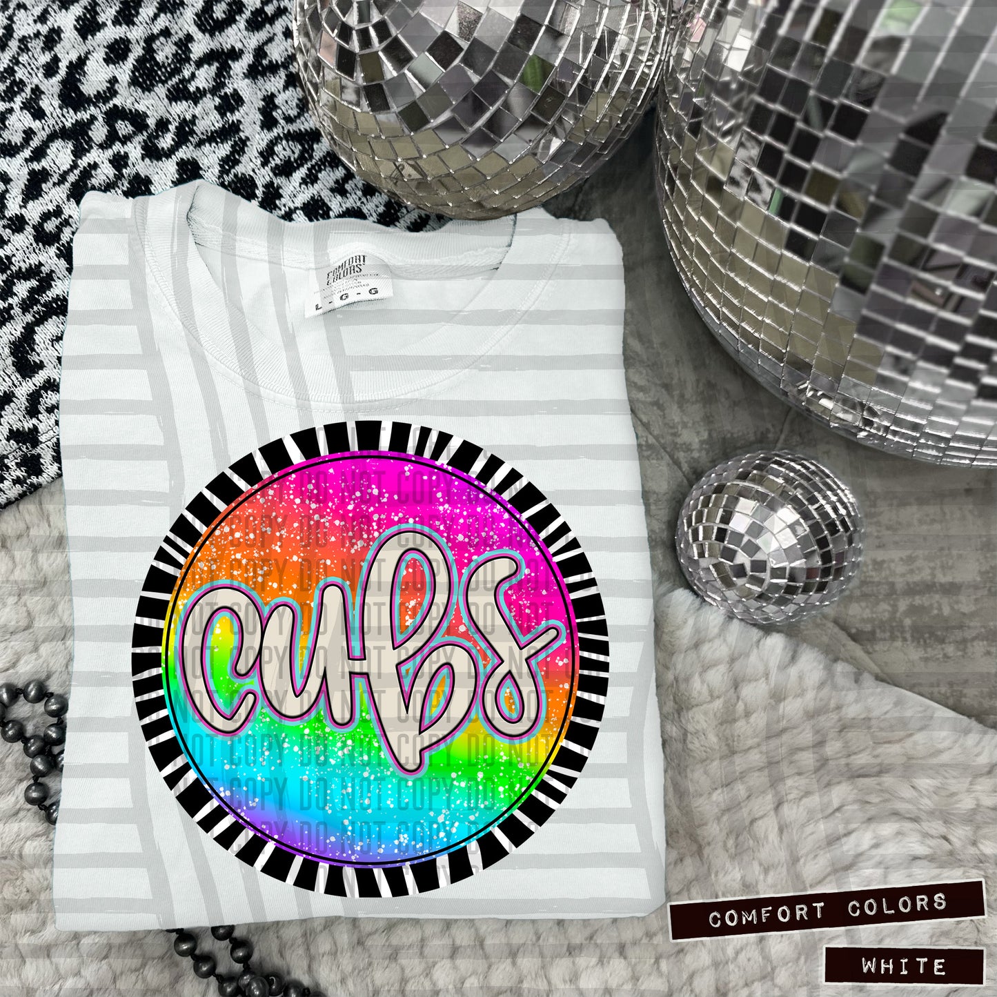 Rainbow Splatter Circles Mascots - Digital Download 300DPI PNG FILE
