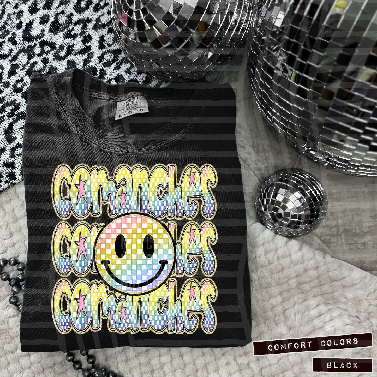 Rainbow Checker Happy Triple Stacked - Digital Download 300DPI PNG FILE