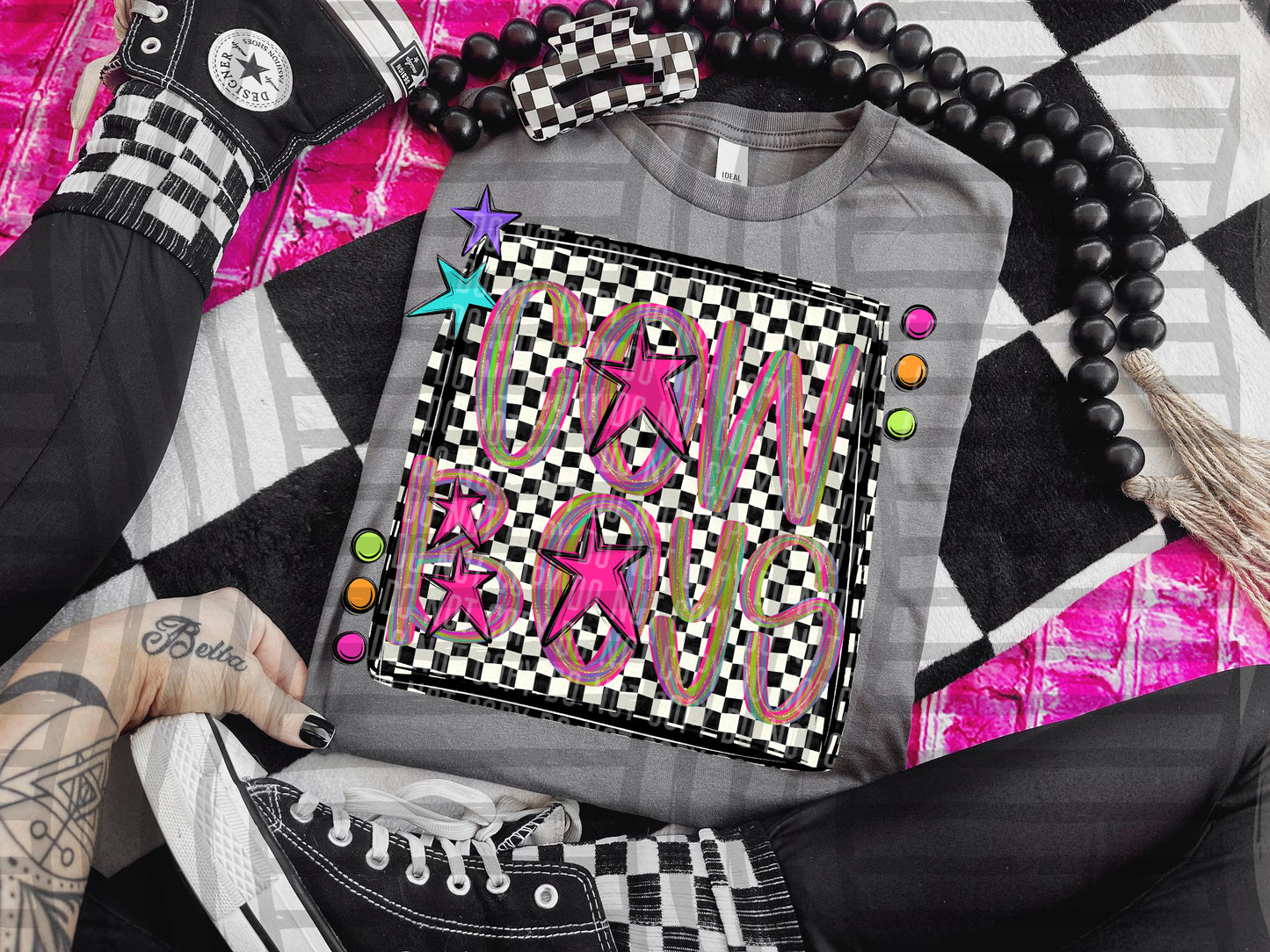 Pink Brushstrokes Preppy - Dropdown + CUSTOM- Digital Download 300DPI PNG FILE