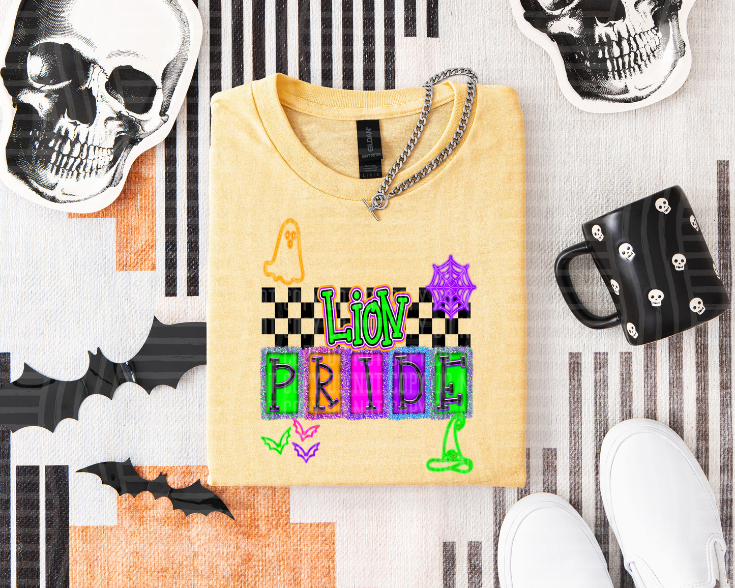 Halloween Pride -NEON GLOW - Dropdown + Custom option - Digital Download 300DPI PNG FILE