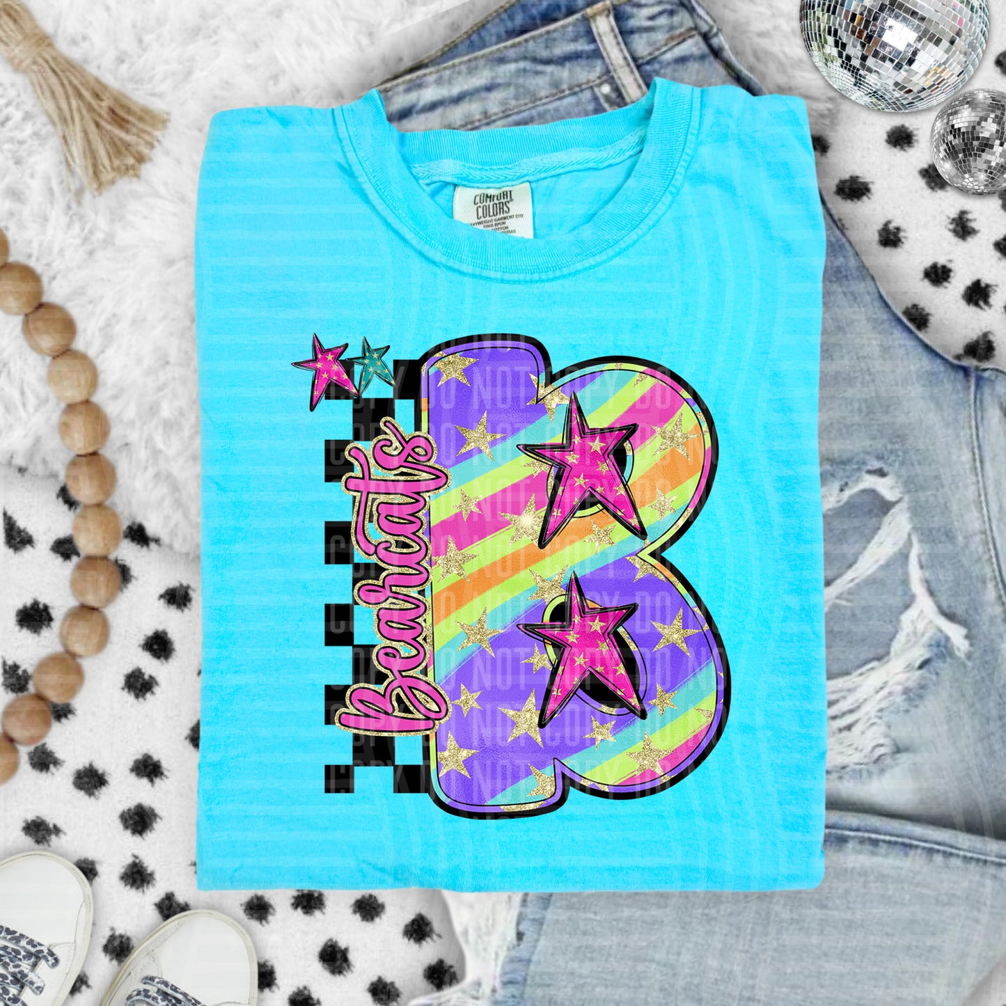 Rainbow Swirl Initial -Dropdown + Custom option - Digital Download 300DPI PNG FILE