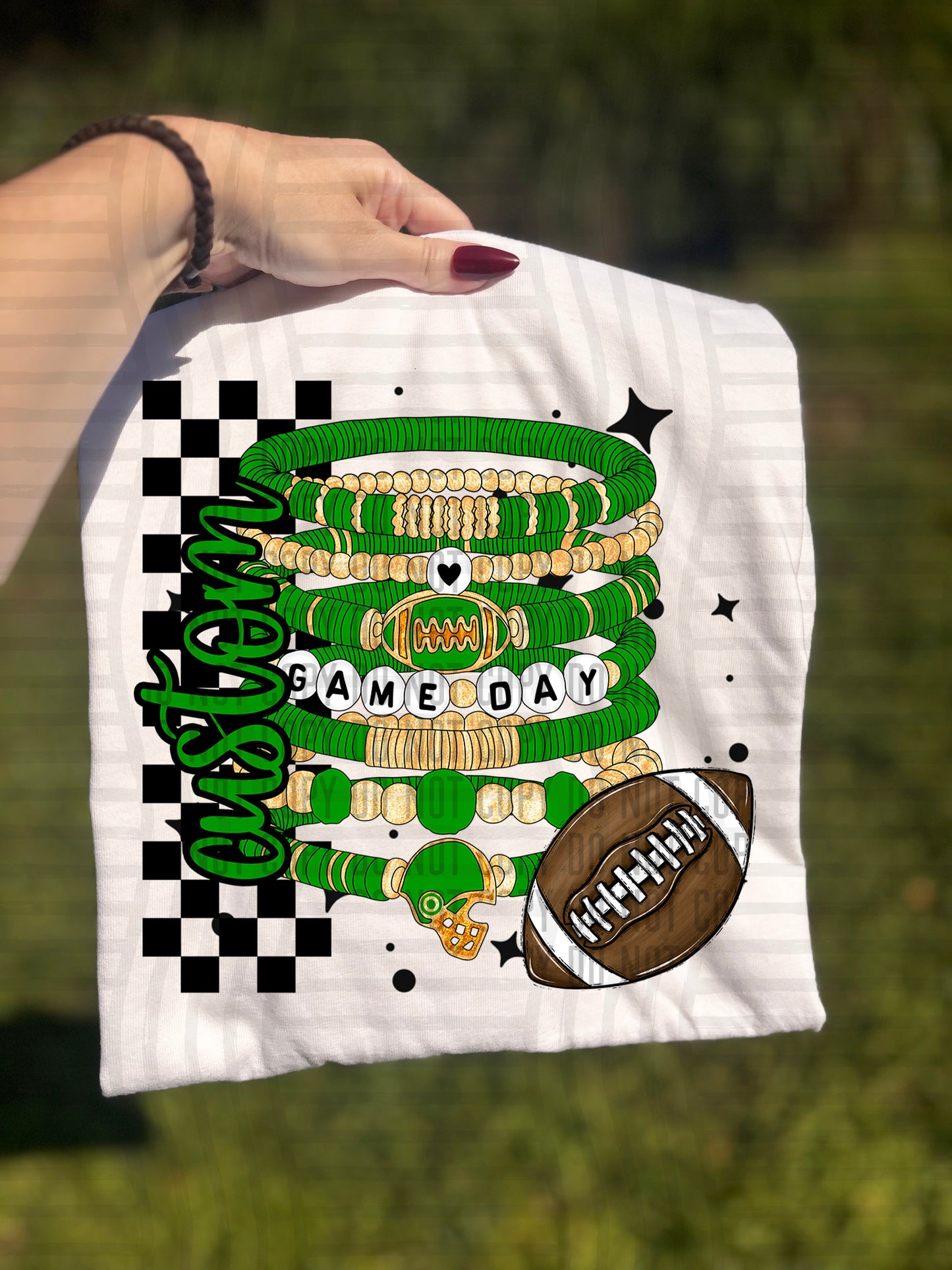CUSTOM GAME DAY BRACELET - Digital download 300DPI PNG FILE