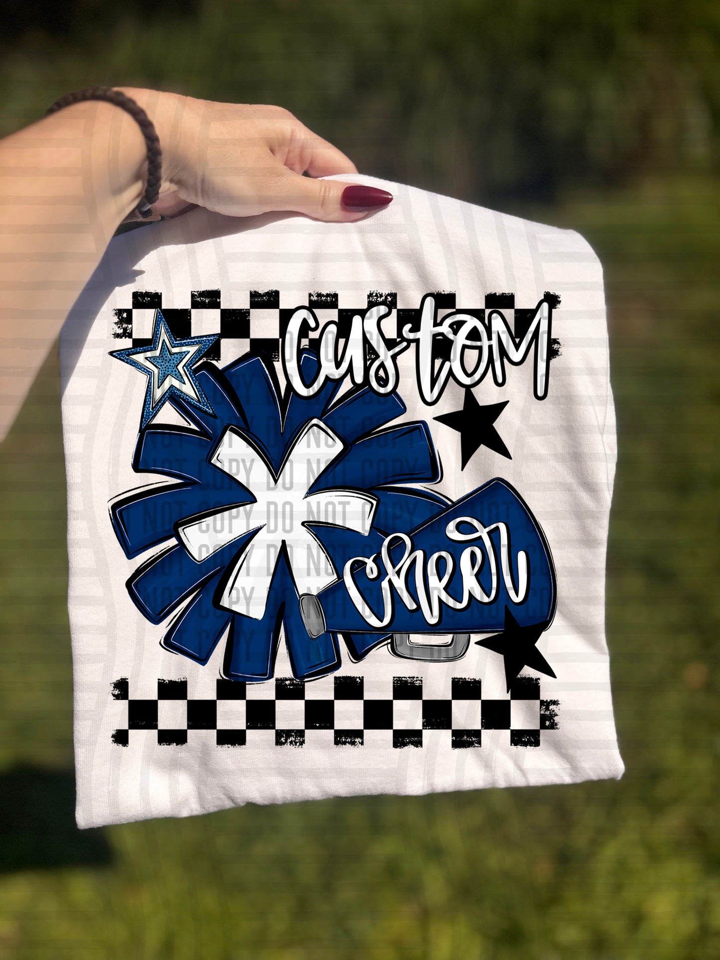 CUSTOM - Cheer - pom/megaphone Collage - Color Dropdown Digital Download 300DPI PNG FILE