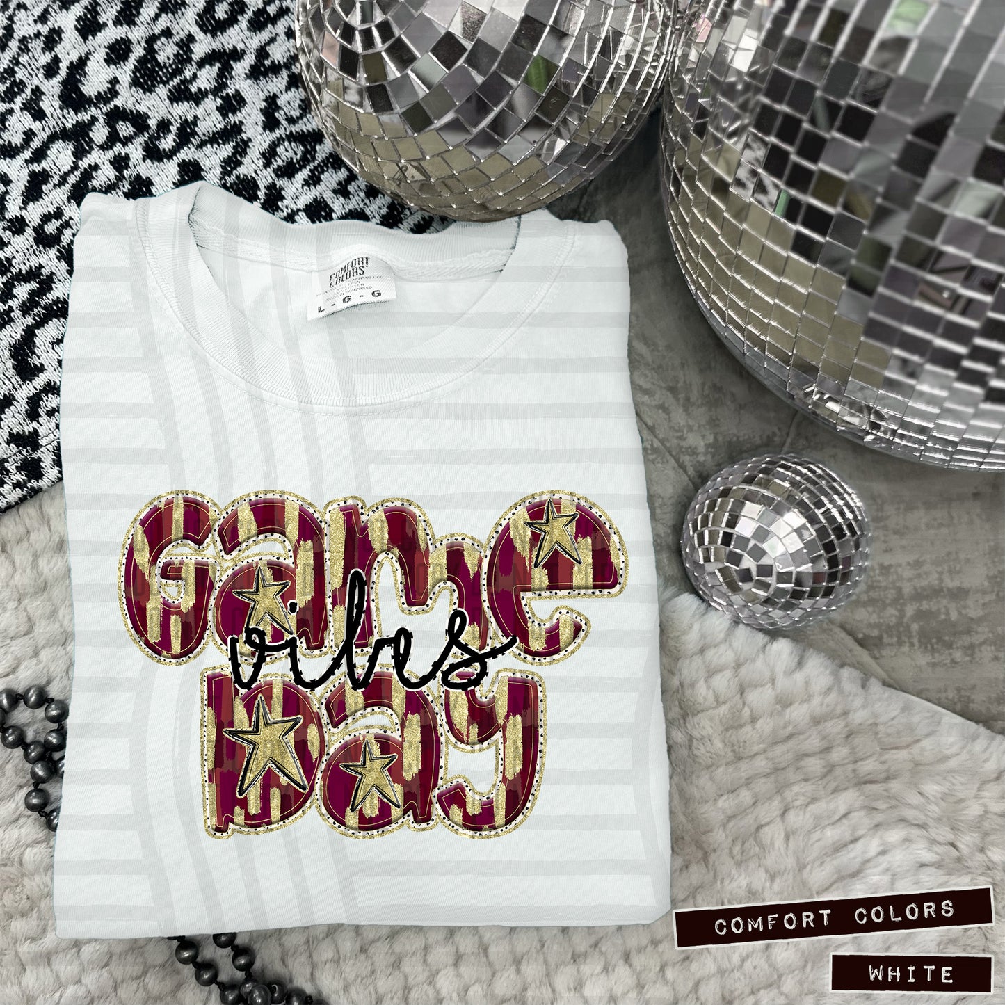GAME DAY vibes (Brushstrokes) - Digital download 300DPI PNG FILE
