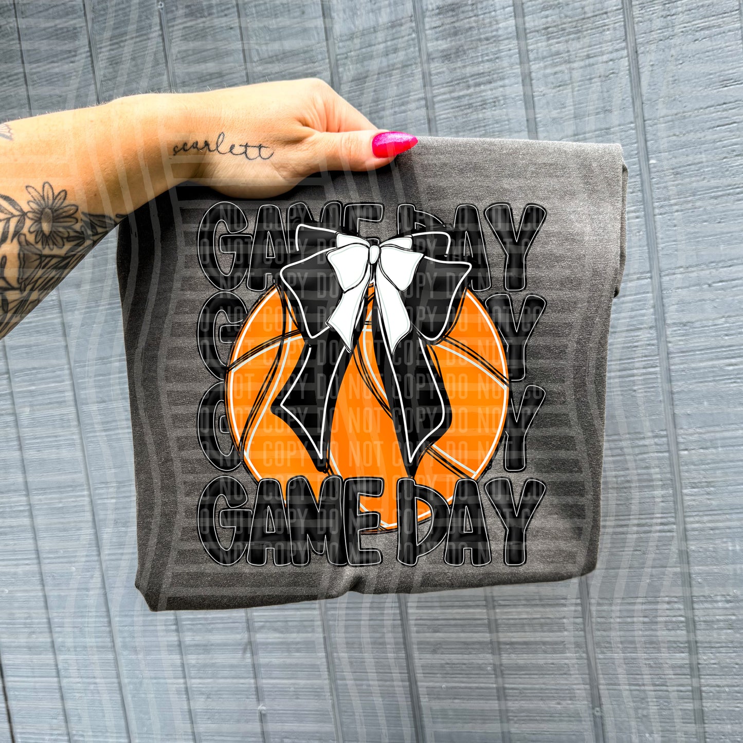BASKETBALL - GAME DAY - Color Dropdown Digital Download 300DPI PNG FILE