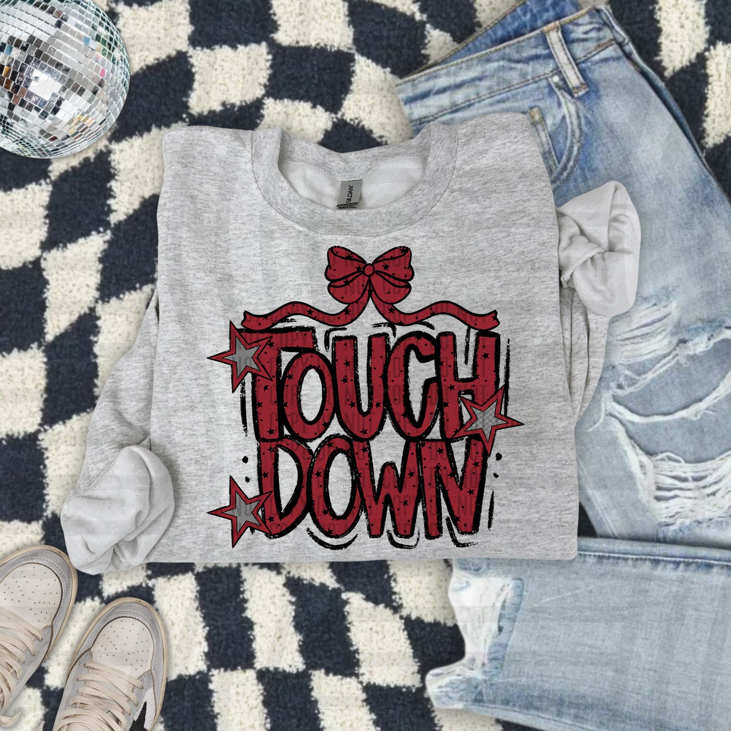 Touch Down Bow - Choose your color - Digital Download 300DPI PNG FILE