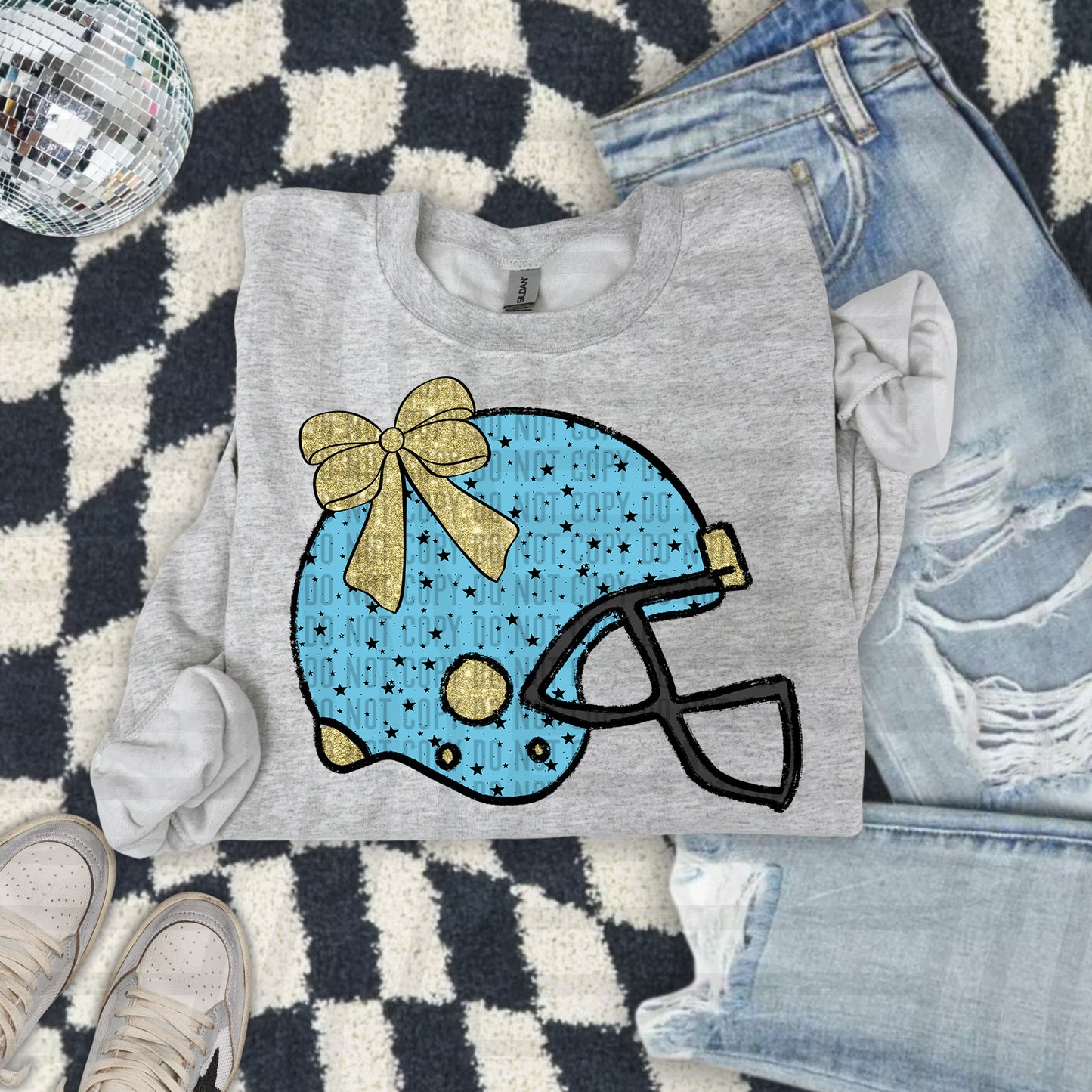 Football w/gold accents - Choose your color - Digital Download 300DPI PNG FILE