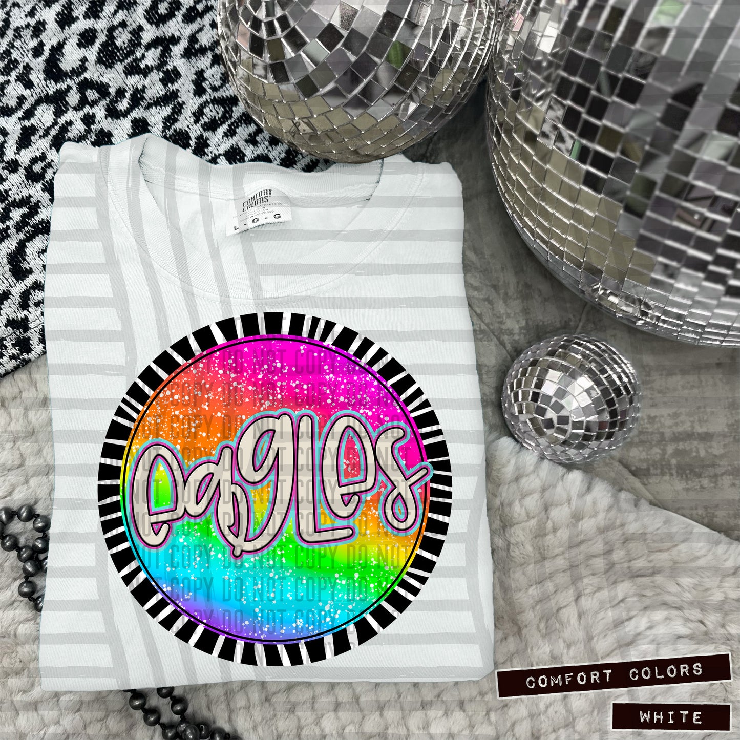 Rainbow Splatter Circles Mascots - Digital Download 300DPI PNG FILE