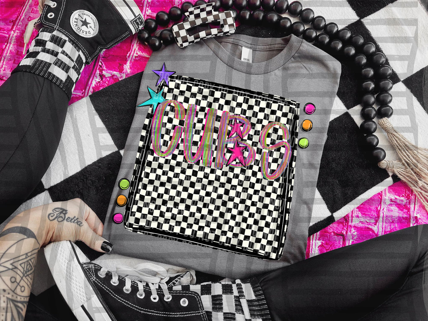 Pink Brushstrokes Preppy - Dropdown + CUSTOM- Digital Download 300DPI PNG FILE