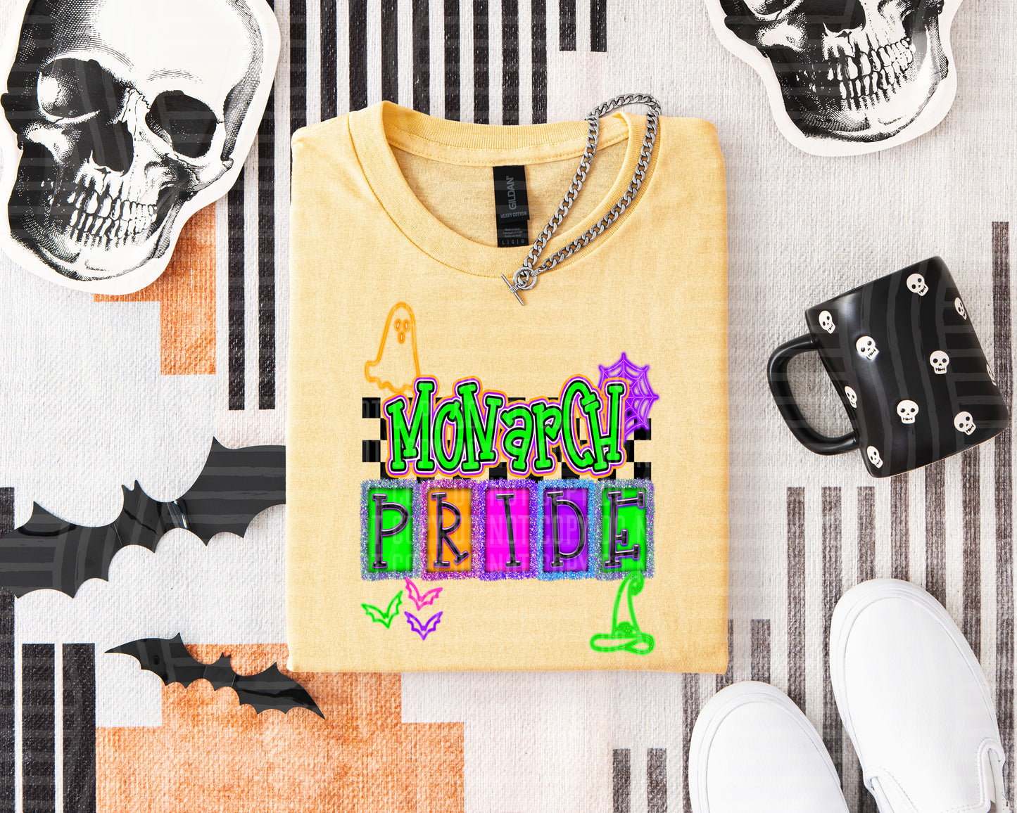 Halloween Pride -NEON GLOW - Dropdown + Custom option - Digital Download 300DPI PNG FILE