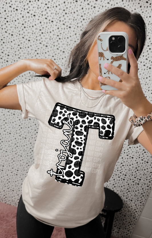 CUSTOM- Dalmation Dot Letter with mascot name - Digital download 300DPI PNG FILE