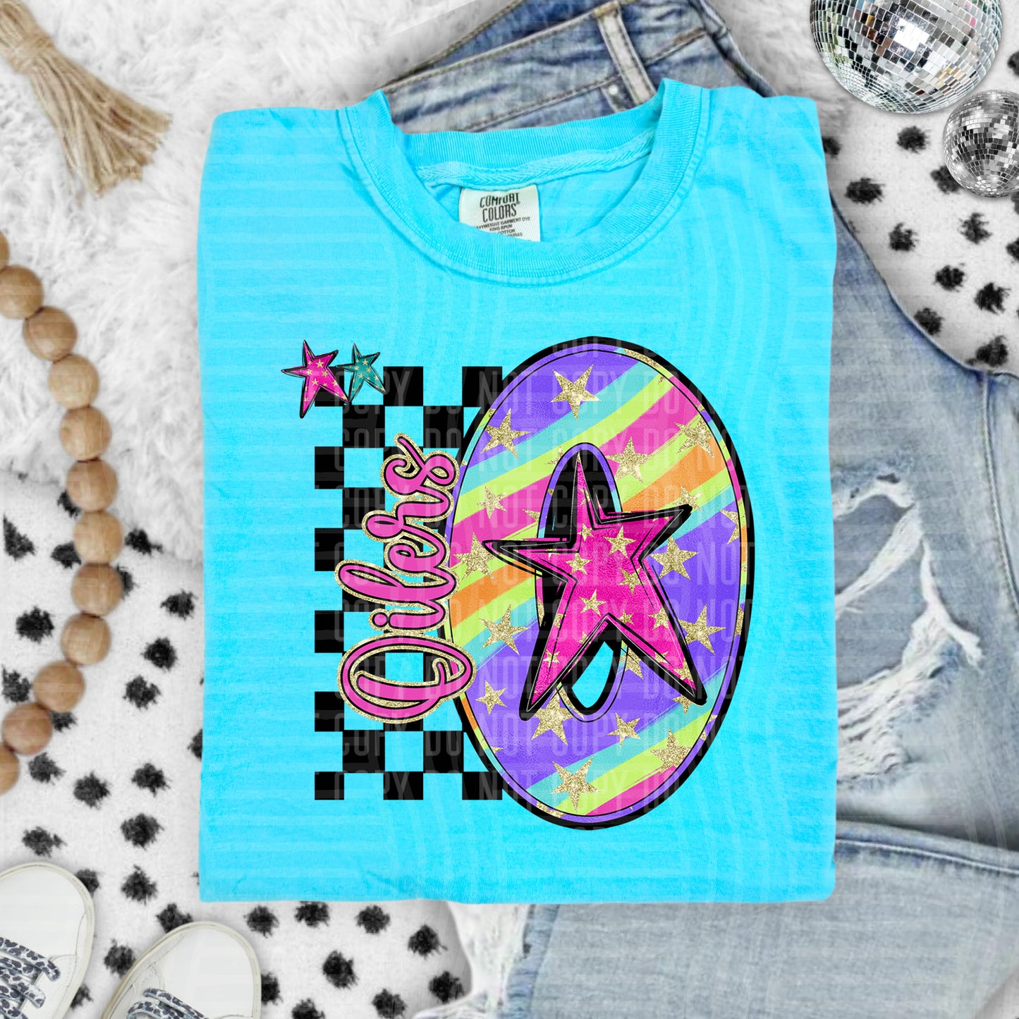 Rainbow Swirl Initial -Dropdown + Custom option - Digital Download 300DPI PNG FILE