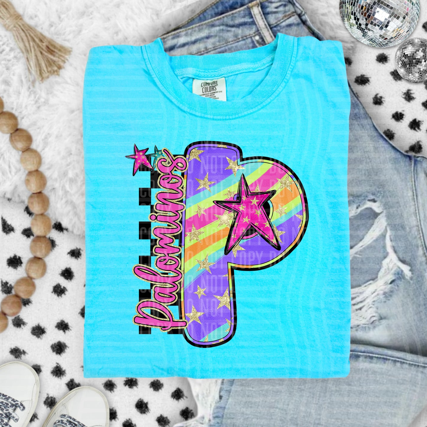 Rainbow Swirl Initial -Dropdown + Custom option - Digital Download 300DPI PNG FILE