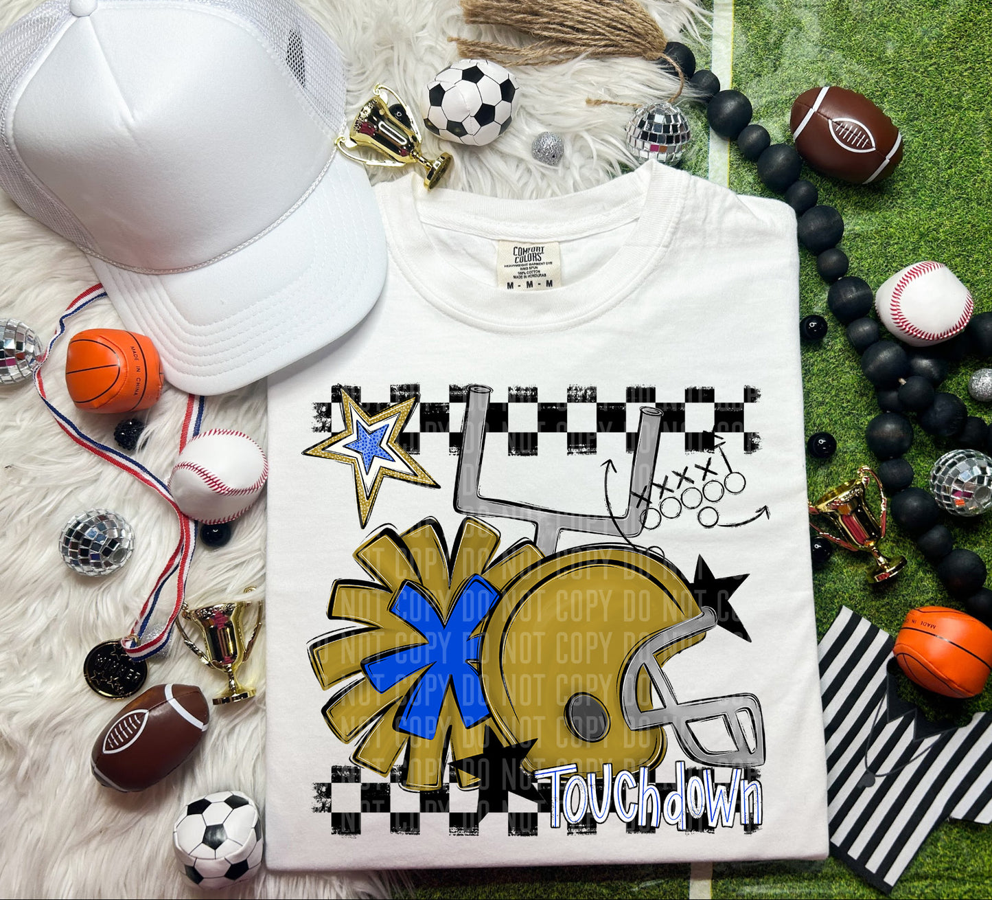 Custom Football Helmet + Pom Mascots - Digital Download 300DPI PNG FILE