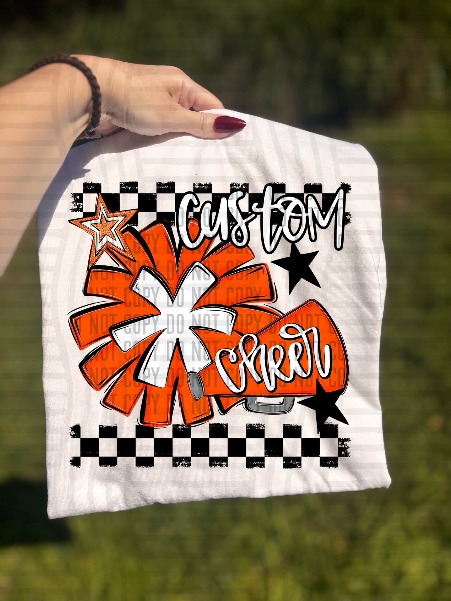 CUSTOM - Cheer - pom/megaphone Collage - Color Dropdown Digital Download 300DPI PNG FILE