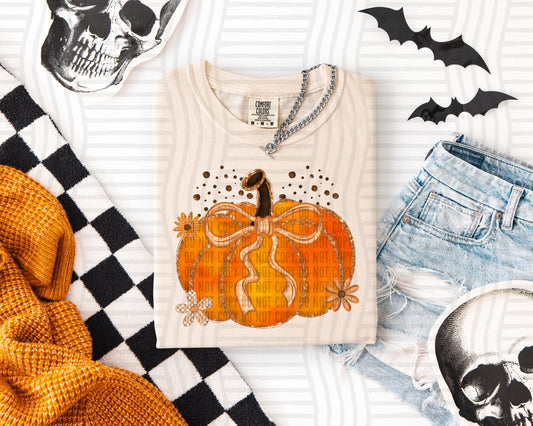 Fall pumpkin and bows collection 10 designs - Digital download 300DPI PNG FILE