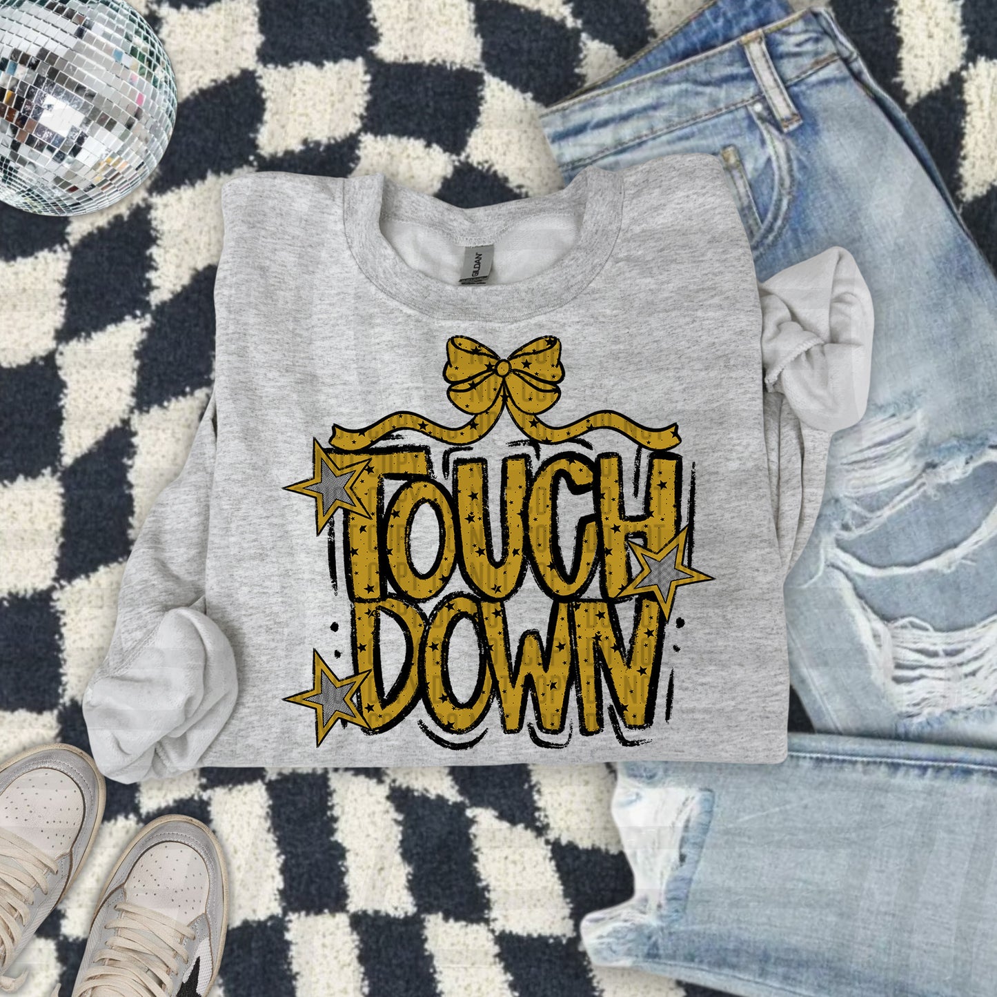 Touch Down Bow - Choose your color - Digital Download 300DPI PNG FILE