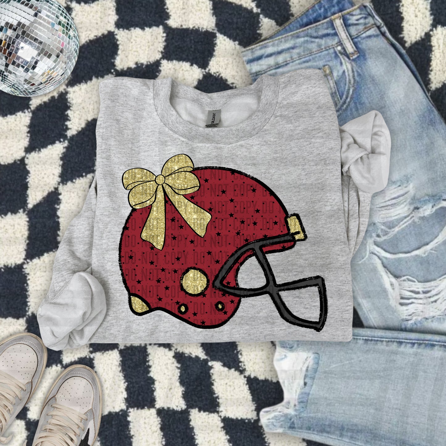 Football w/gold accents - Choose your color - Digital Download 300DPI PNG FILE