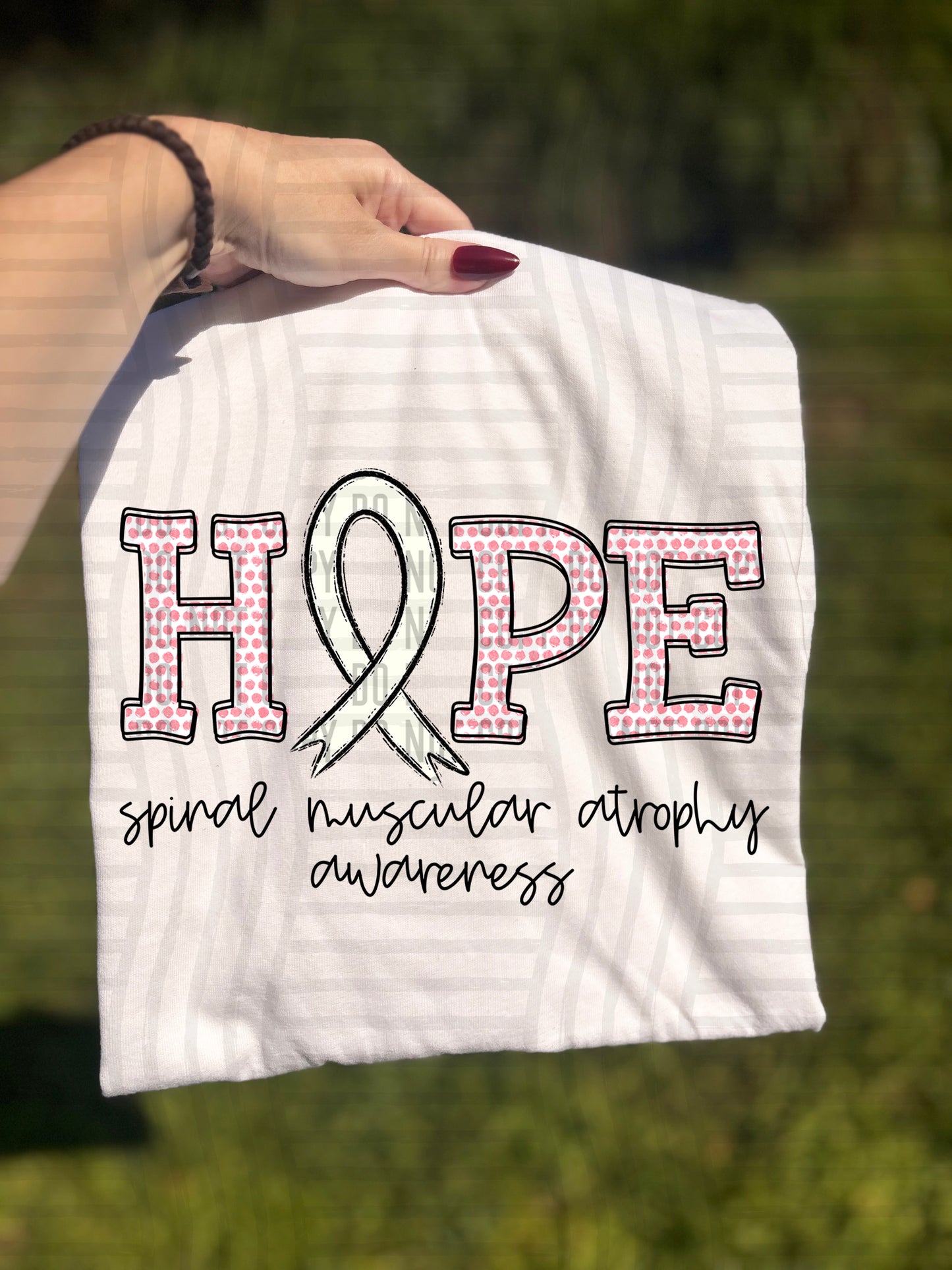 SMA awareness ROSE GOLD/IVORY - 300DPI PNG FILE
