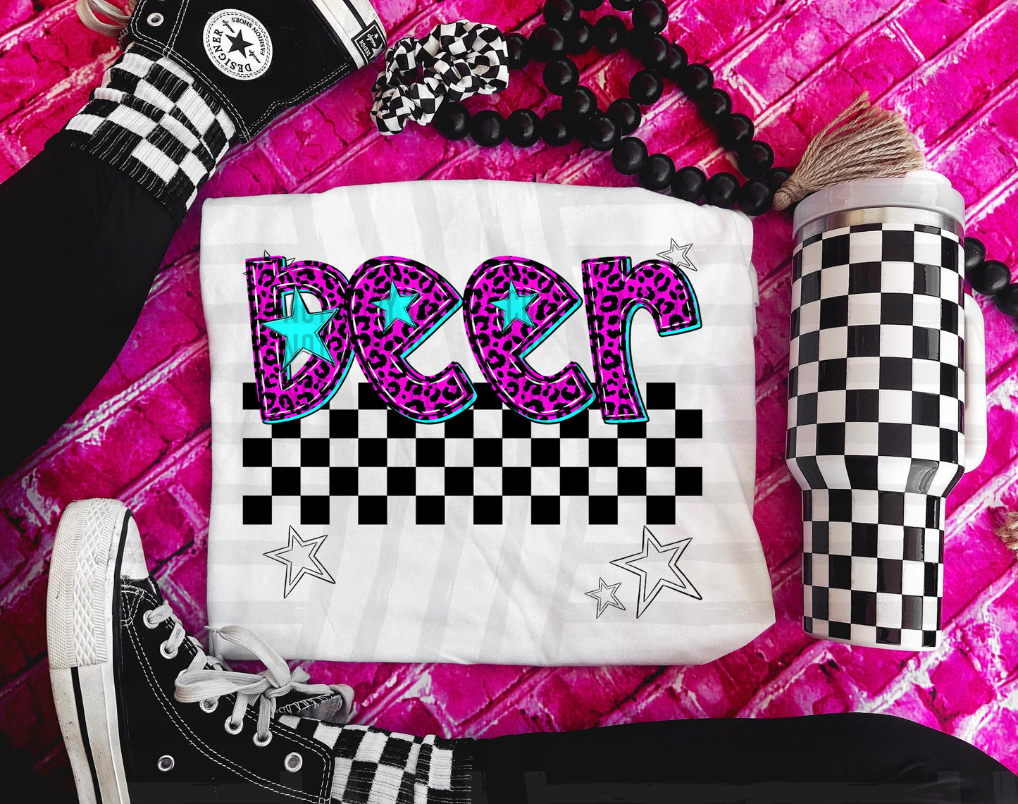 Pink checks - Dropdown + CUSTOM - Digital Download 300DPI PNG FILE