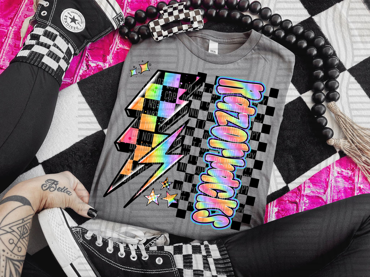 Neon Side Bolt <3- Dropdown + CUSTOM Digital Download 300DPI PNG FILE