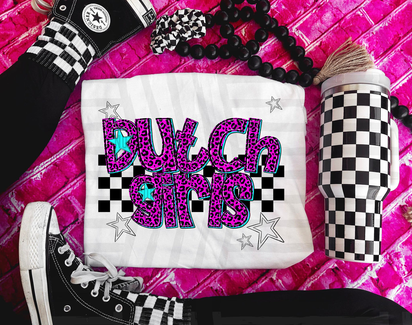 Pink checks - Dropdown + CUSTOM - Digital Download 300DPI PNG FILE