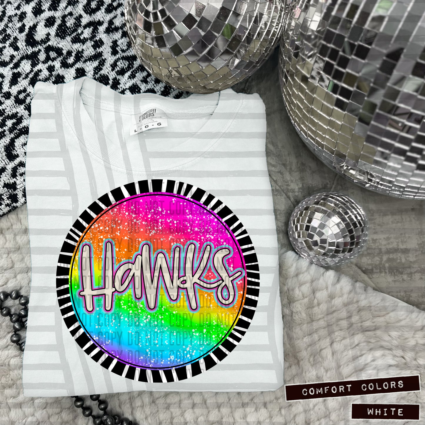 Rainbow Splatter Circles Mascots - Digital Download 300DPI PNG FILE