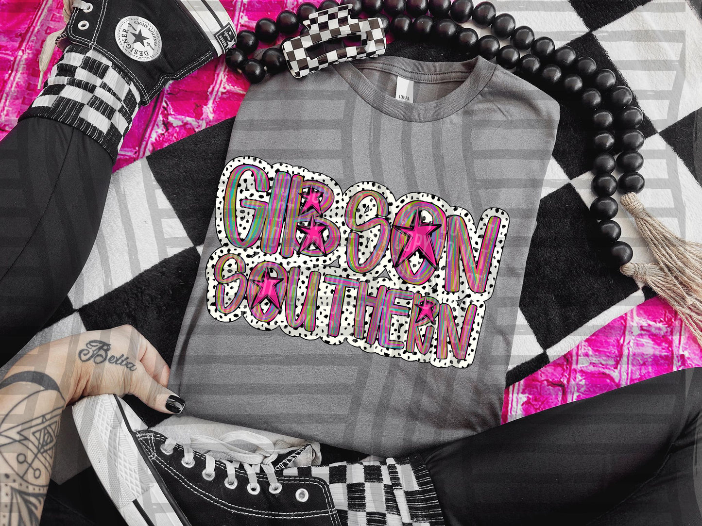 Pink Brushstrokes Dots - Dropdown + CUSTOM- Digital Download 300DPI PNG FILE