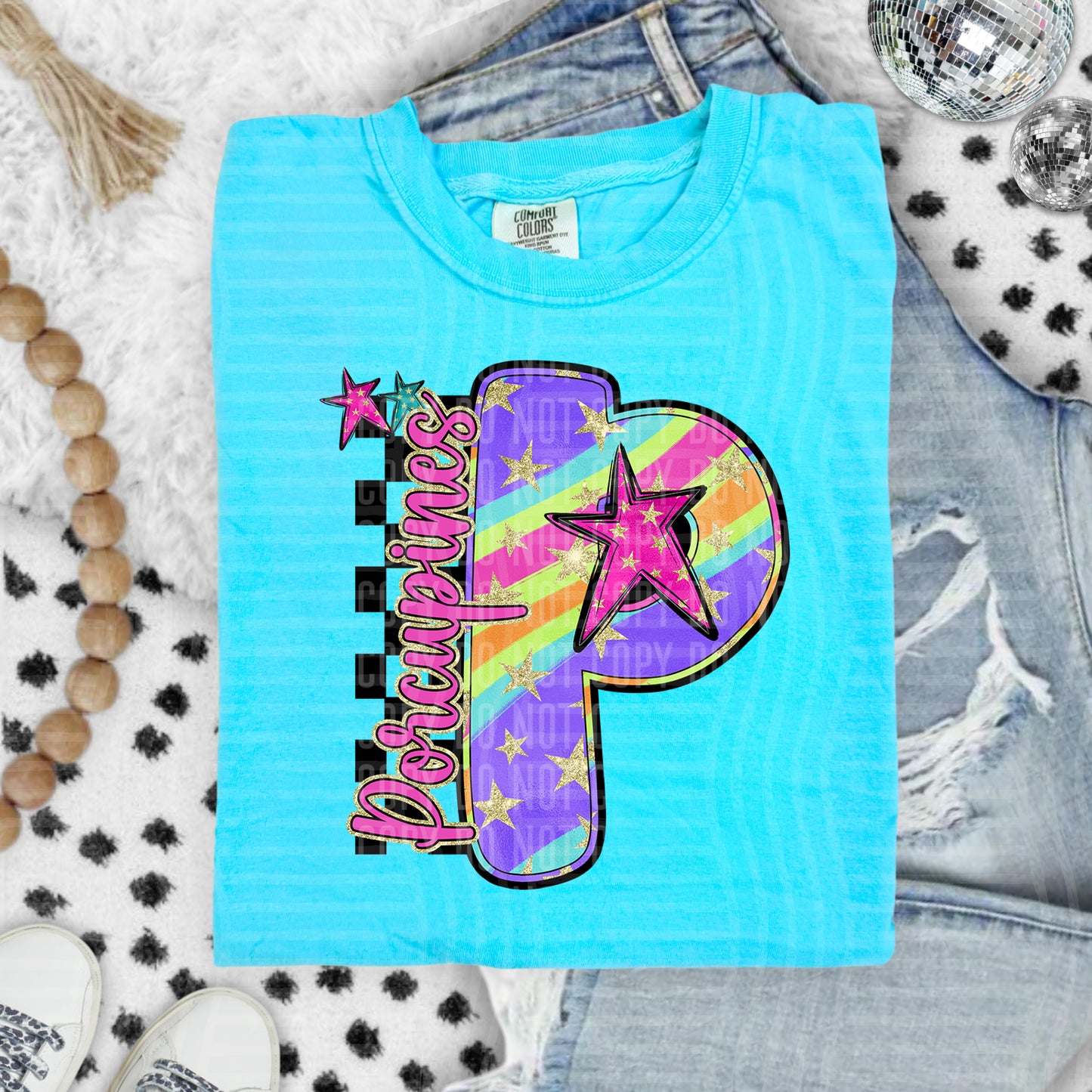 Rainbow Swirl Initial -Dropdown + Custom option - Digital Download 300DPI PNG FILE