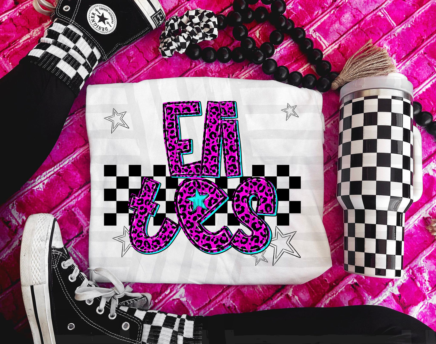 Pink checks - Dropdown + CUSTOM - Digital Download 300DPI PNG FILE