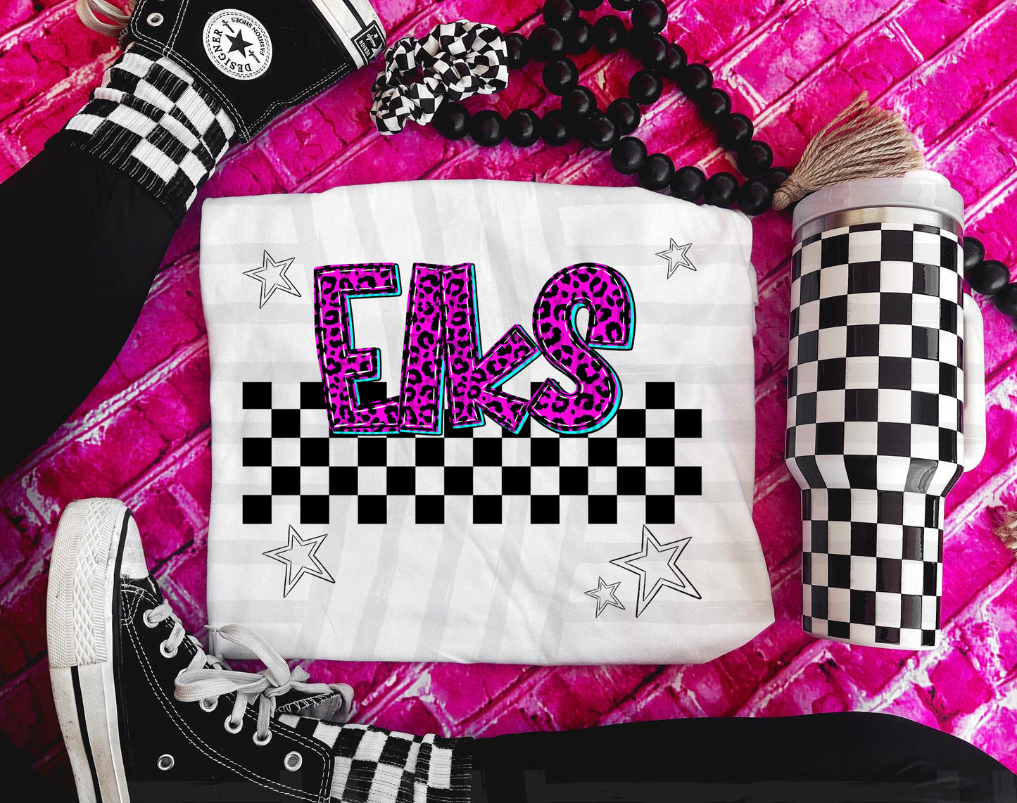 Pink checks - Dropdown + CUSTOM - Digital Download 300DPI PNG FILE
