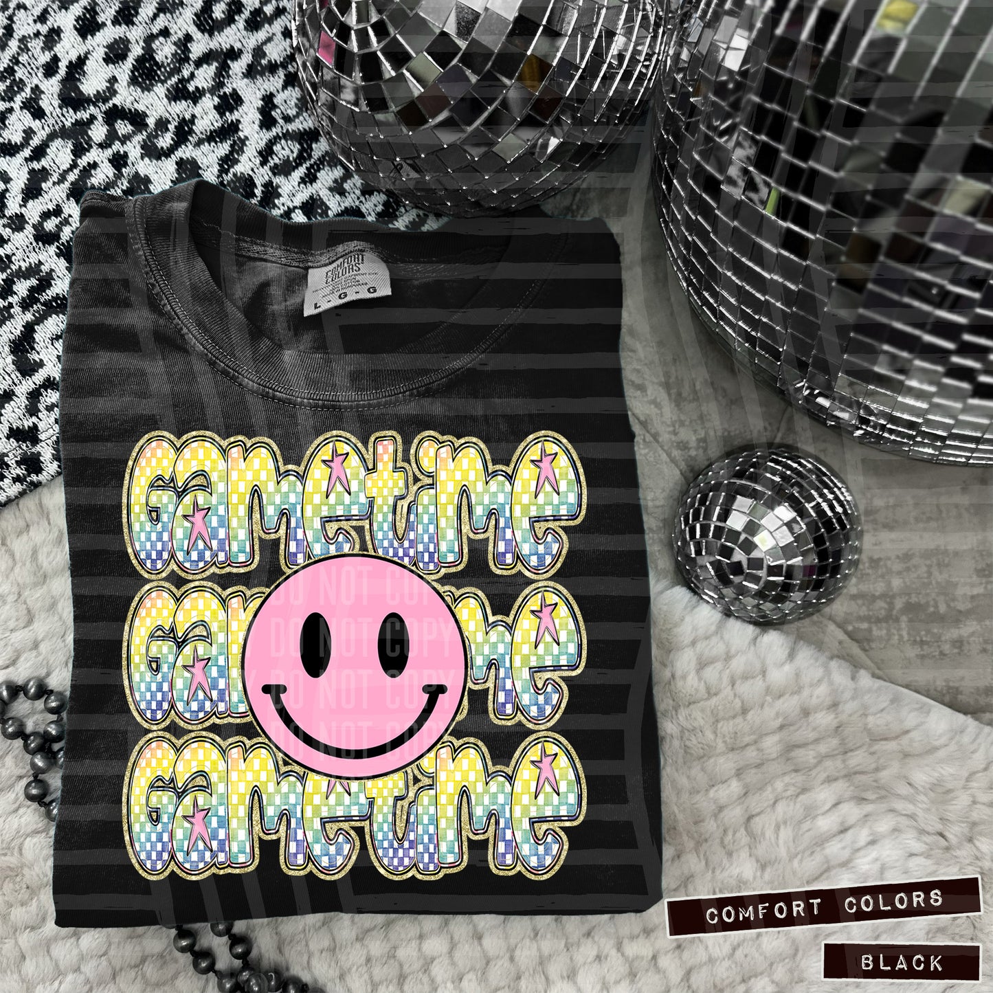 Rainbow Checker Pink Happy Triple Stacked - Digital Download 300DPI PNG FILE