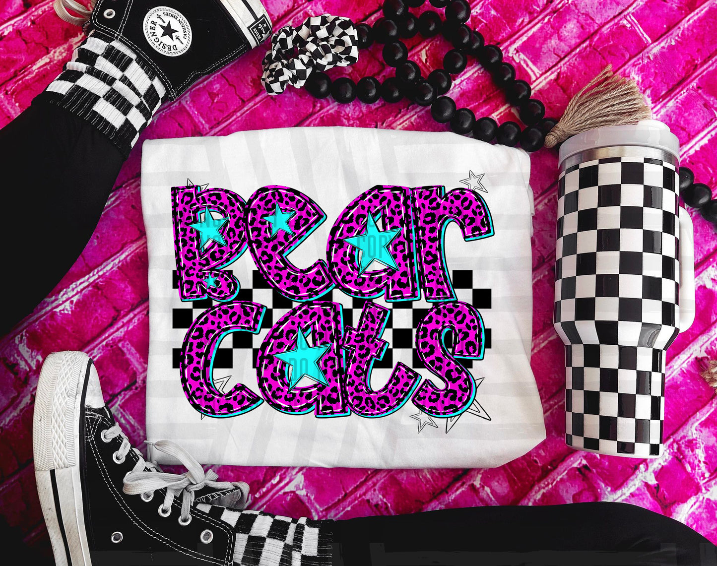 Pink checks - Dropdown + CUSTOM - Digital Download 300DPI PNG FILE