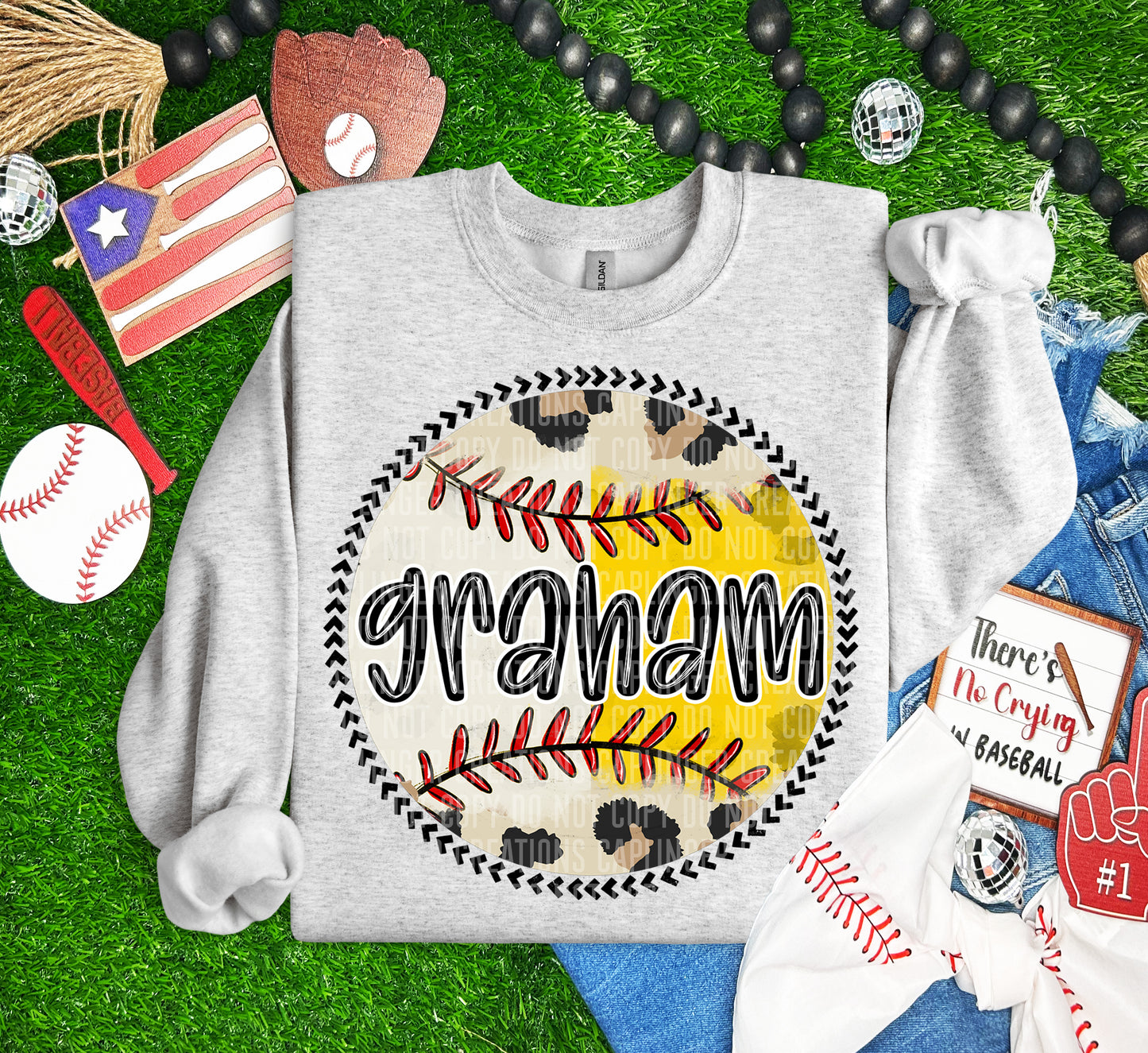 HALF BASEBALL / HALF SOFTBALL - Dropdown + CUSTOM Digital Download 300DPI PNG FILE