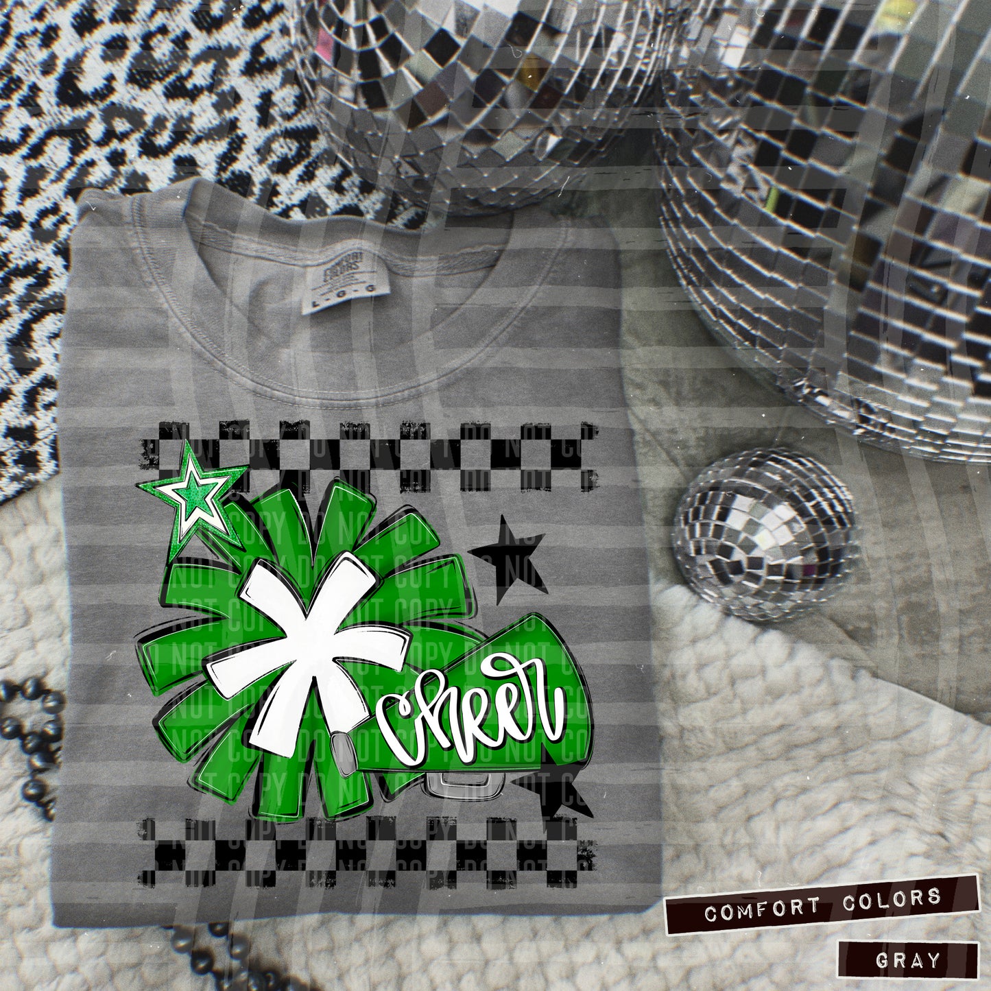 Cheer - pom/megaphone Collage - Can add names - not for digital resale- Color Dropdown Digital Download 300DPI PNG FILE