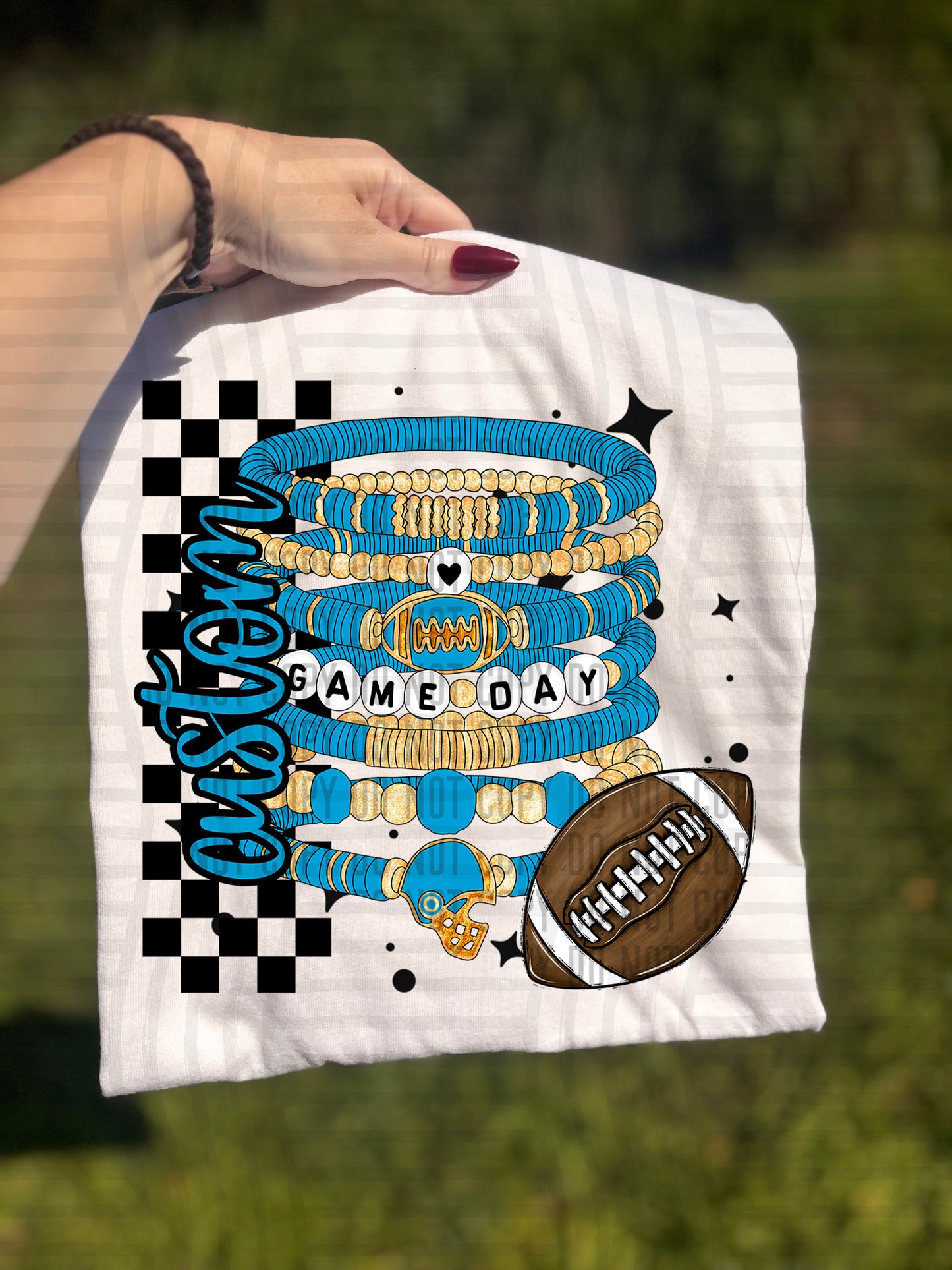 CUSTOM GAME DAY BRACELET - Digital download 300DPI PNG FILE