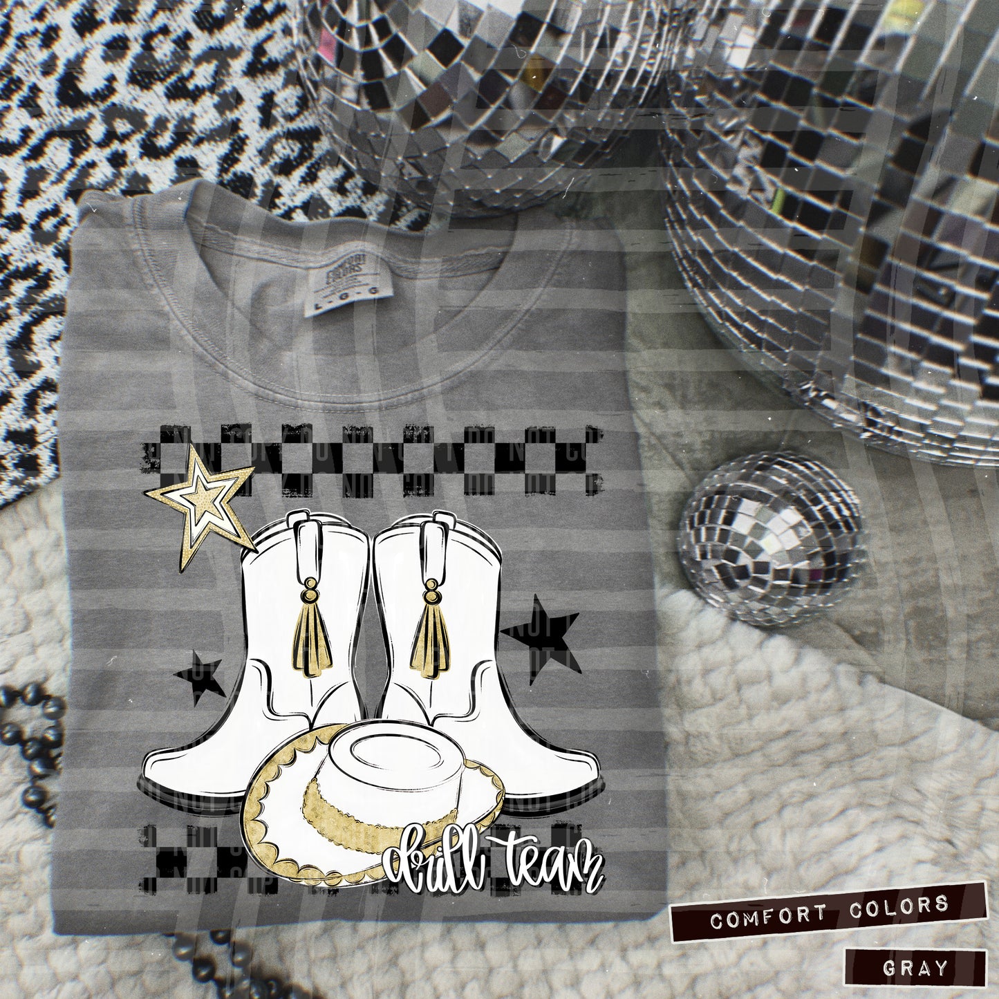 Drill Team - Boot/hat Collage - Can add names - not for digital resale- Color Dropdown Digital Download 300DPI PNG FILE