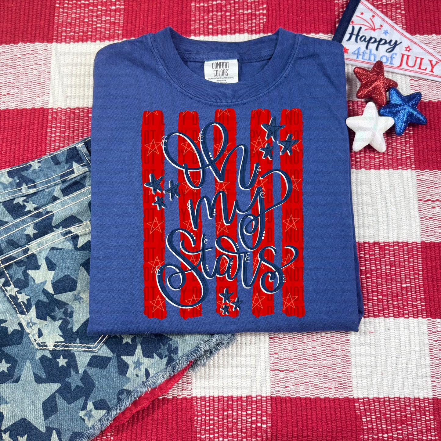 Oh my stars (on stripes) - Digital Download 300DPI PNG FILE